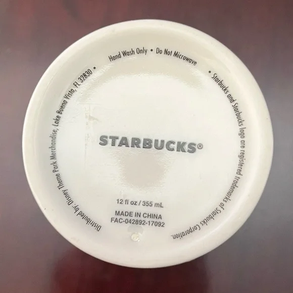 Disney Parks Epcot Mickey Mouse ceramic tumbler travel mug 12oz - Picture 7 of 9